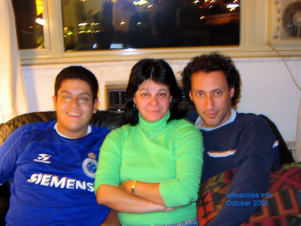 Duplicate smiles from Raphael, Helenice and boyfriend